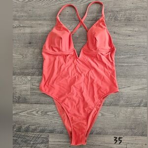 szM Cupshe Highcut‎  Deep V Bathing Suit  Spring Break Beach Pool Shore Vacation